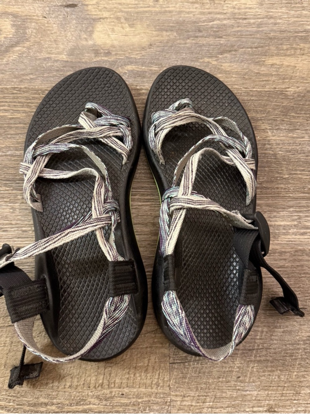 Chaco Women's Black Sandals with Multicolor Straps